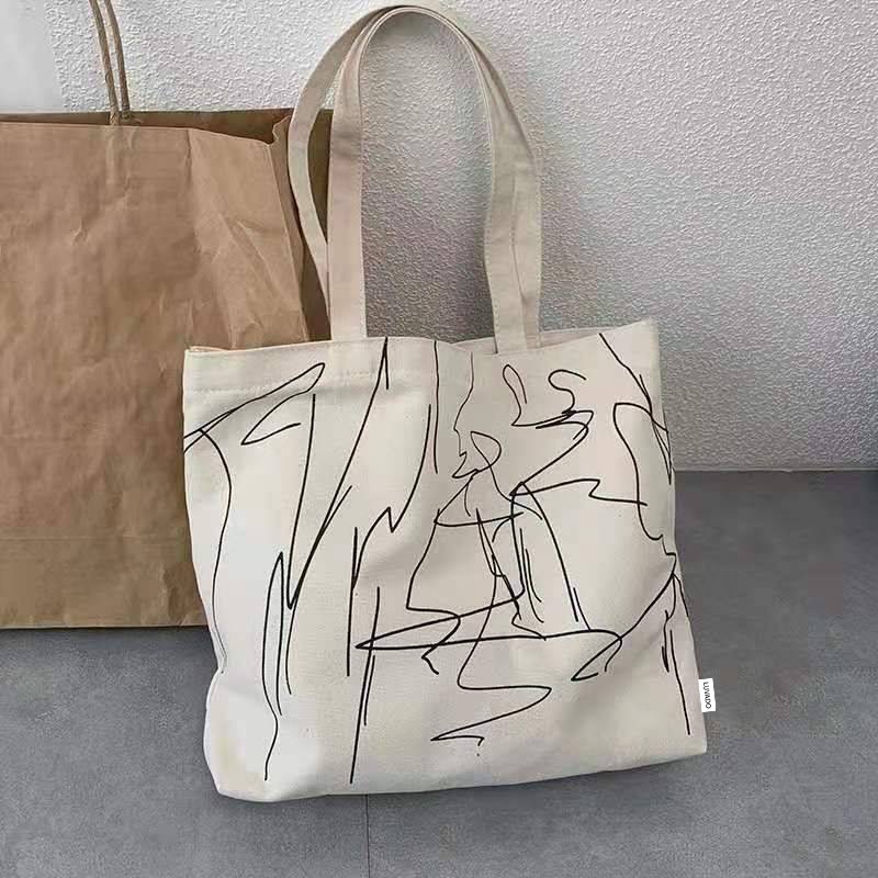 Túi tote giá rẻ vải canvas đeo chéo đi học LUKAMO TX772