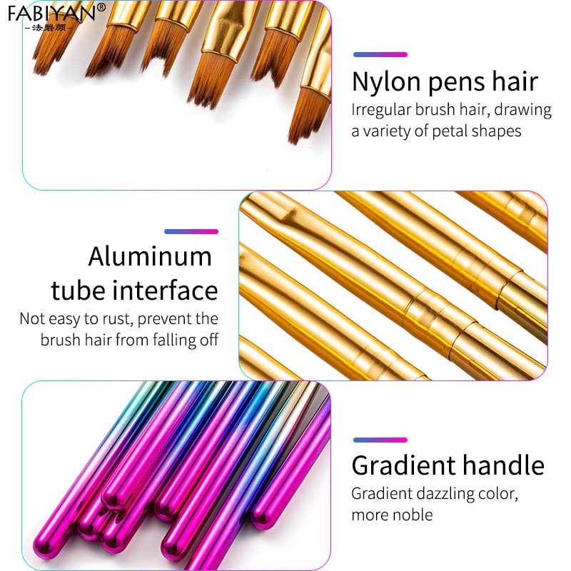 Set 8 Cọ vẽ FABIYAN trang trí móng tay nghệ thuật