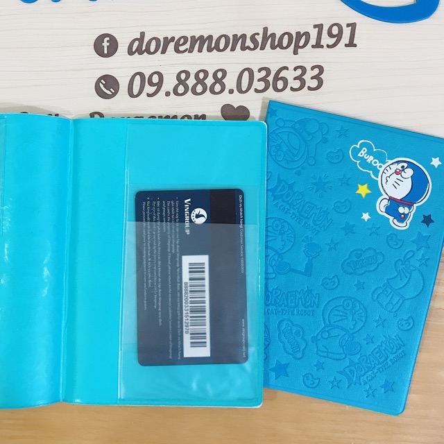 Bọc Hộ Chiếu/Ví Da Đựng Passport Doremon Doraemon Passport Cover Hình Doremon cực yêu