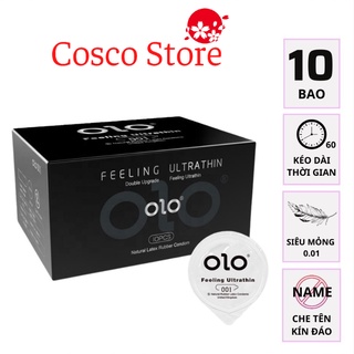 Bao cao su OZO Feelex mỏng, nhiều gel bôi trơn, kéo dài thời gian, có hương thơm