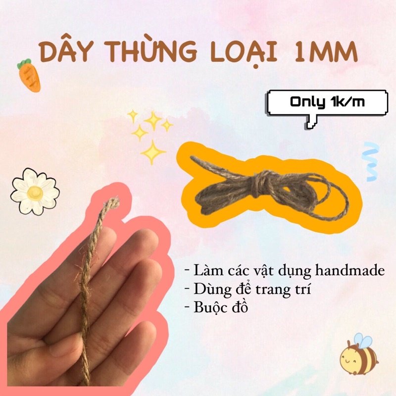 1M DÂY THỪNG TRANG TRÍ LOẠI 2mm
