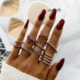 Set 8 Nhẫn Đốt Ngón Tay Nhiều Kiểu Dáng Phong Cách Bohemian