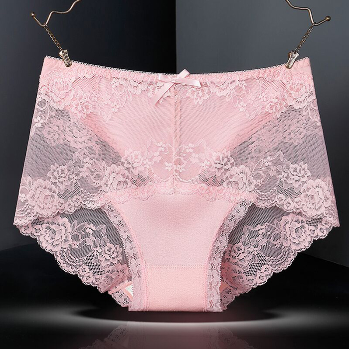 L~2XL Linger Antibacterial Inner Crotch Sexy Women Panties Seamless Lace Trim Mid-Waist Panties Ladies Seamless Lace Panties | BigBuy360 - bigbuy360.vn