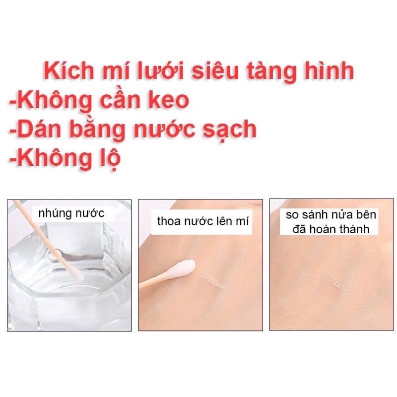 5 Vỉ 120 Miếng Kích Mí Ren Lưới Không Lộ Ép Sẵn Keo