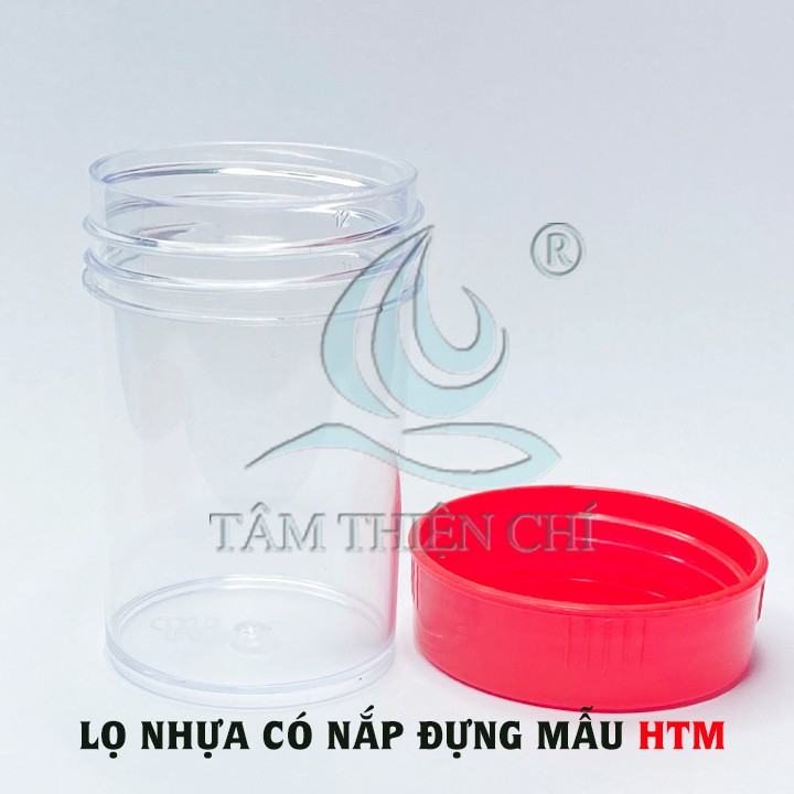 Lọ nhựa đựng mẫu nắp đỏ không nhãn túi 5 cái