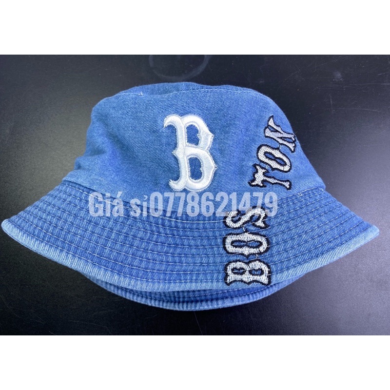 mũ vành 2 lớp rin thêu - nón bucket jean thời trang unisex trẻ