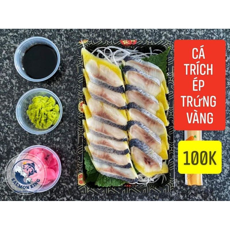 Sashimi Cá Trích ép Trứng