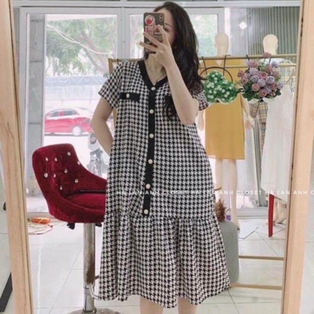 Váy bầu thời trang đầm bầu công sở chất vải nhập khẩu dày đẹp, hàng thiết kế, freesize 40-70kg ( có tăng chỉnh bụng)