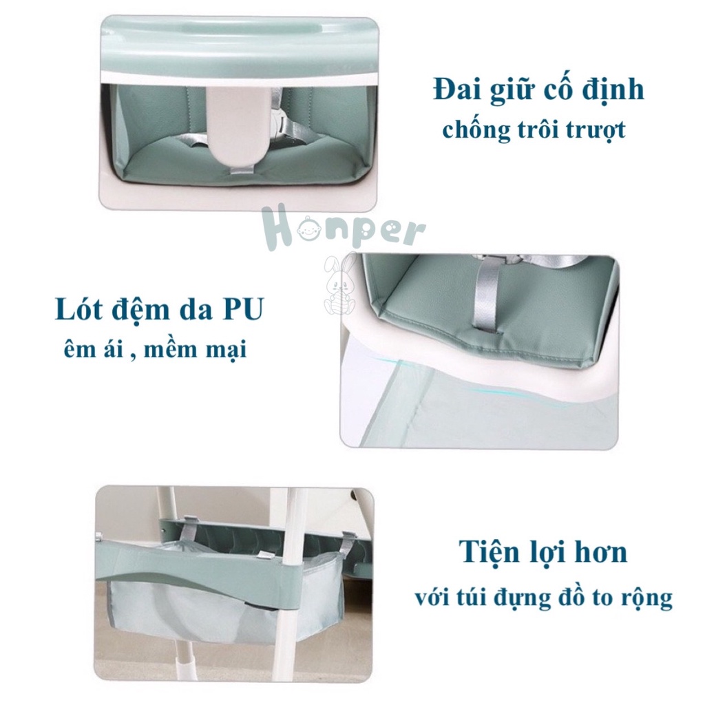 Ghế ăn dặm Honper cho bé từ 6 tháng điều chỉnh độ cao phân phối chính hãng Bonbon Mart