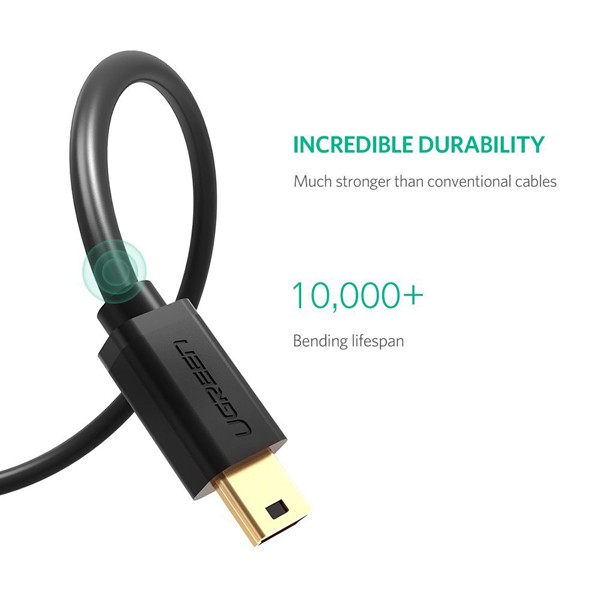 Cáp USB 2.0 to USB Mini 1m mạ vàng Ugreen 10355