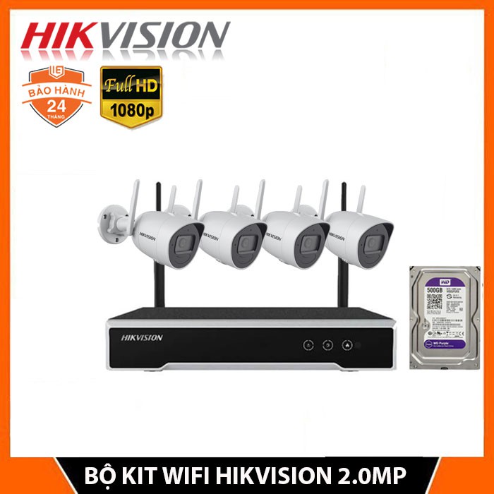 Bộ Kit Camera IP HIKVISION Không Dây HD NVR 2.0 full Hd - bảo Hành 24 Tháng