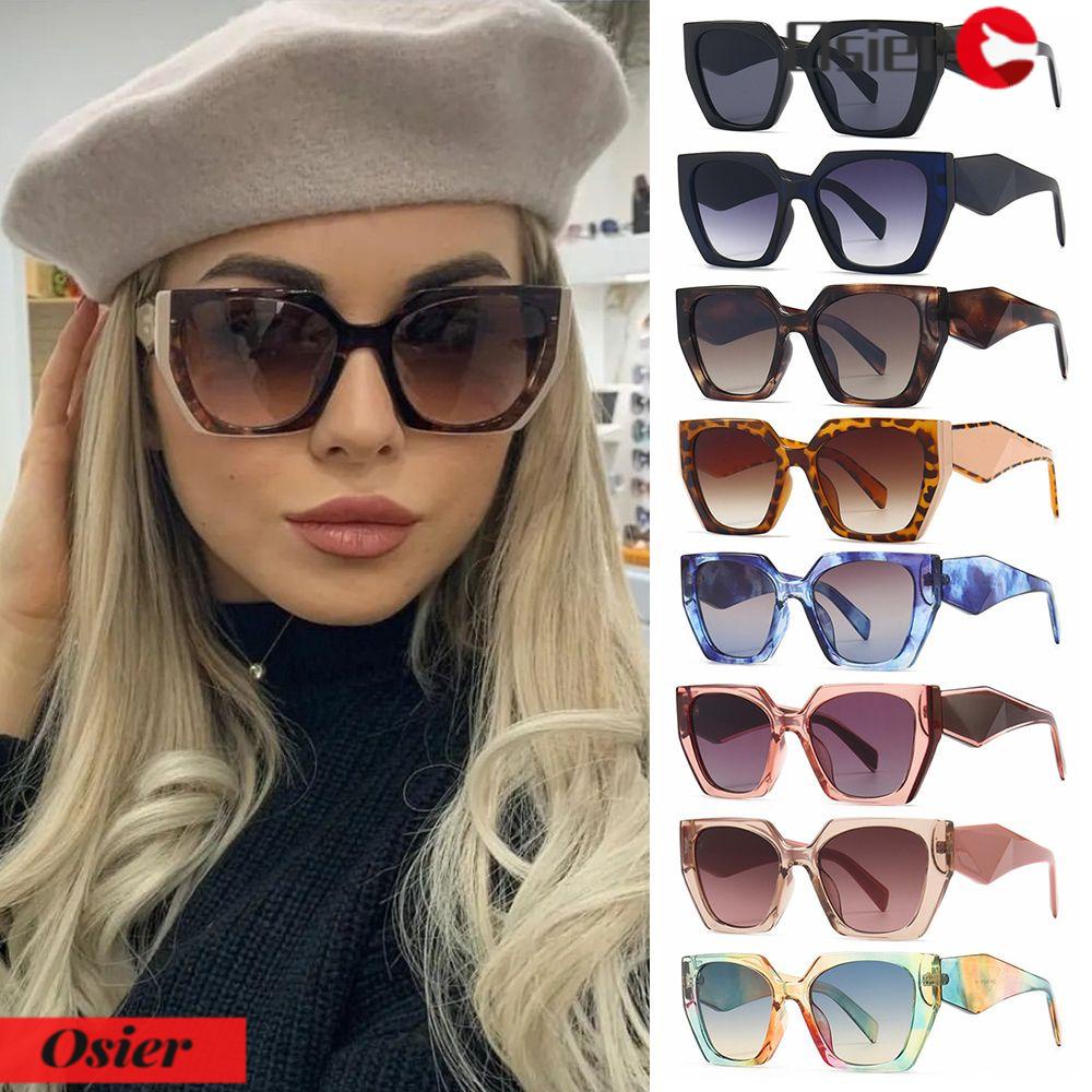 1 Kính Mát Gọng Vuông Oversize Phong Cách Vintage Thời Trang Cho Nam Nữ