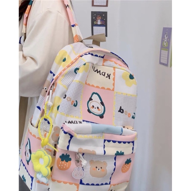Balo đi học cute xinh xắn hoạt hình KDMI v2 🌈✨ 3 màu nhẹ nhàng 🪁 HÀNG CÓ SẴN