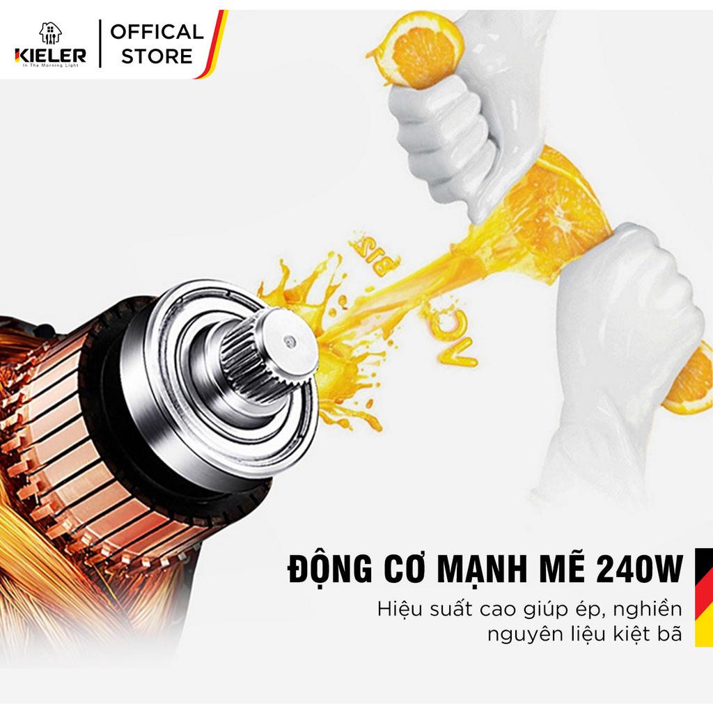 Máy ép chậm KIELER KL-916D chính hãng Đức công suất mạnh ép kiệt bã 3 chức năng ép nước, xay sinh tố và làm kem