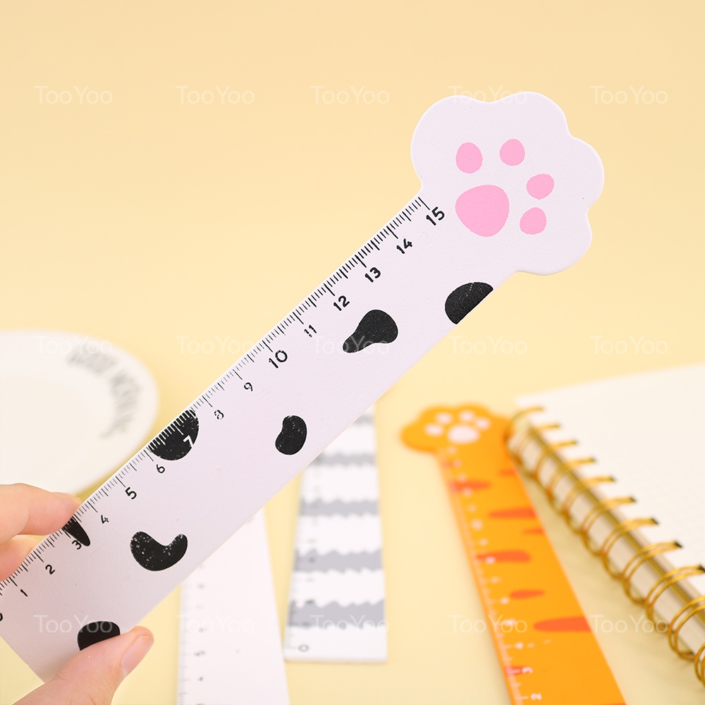 Thước kẻ gỗ hình bàn chân mèo dễ thương cute TooYoo TY0105