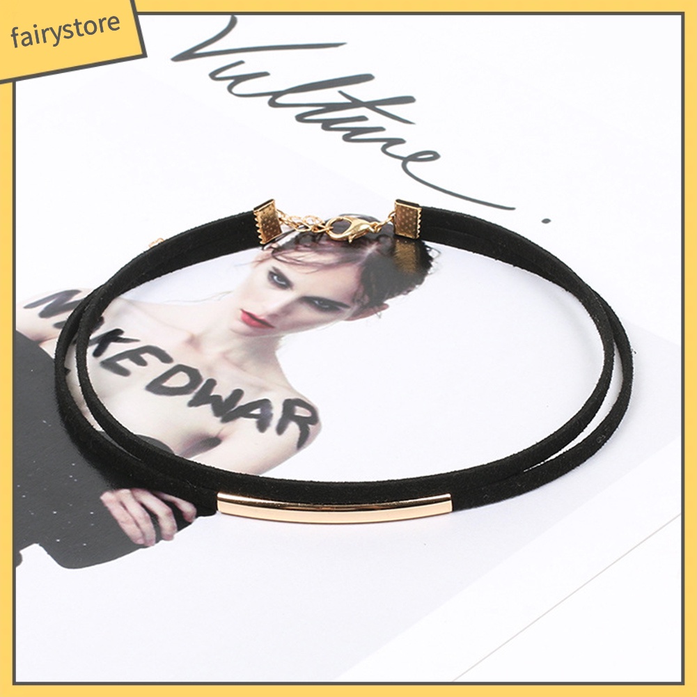 Vòng Cổ Choker Hai Lớp Phong Cách Gothic