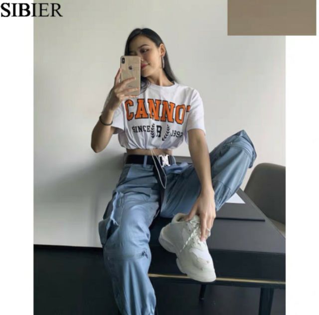 Áo croptop in chữ cannot cho mùa hè sôi động🤡