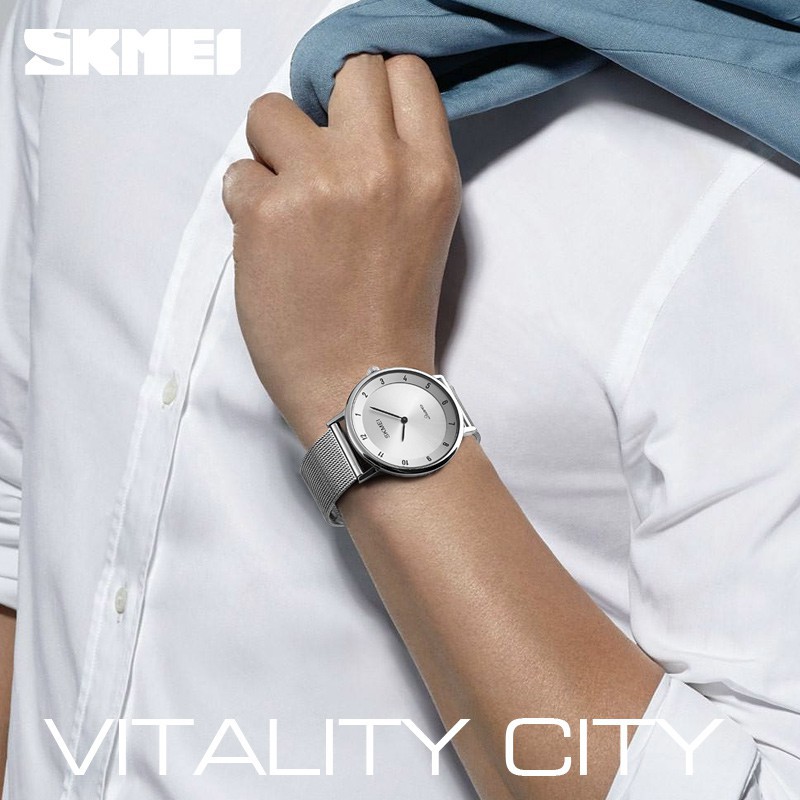 Đồng Hồ Thạch Anh SKMEI 1264 Bằng Inox Chống Nước Siêu Mỏng Phong Cách Thể Thao Đơn Giản Dành Cho Nam | BigBuy360 - bigbuy360.vn