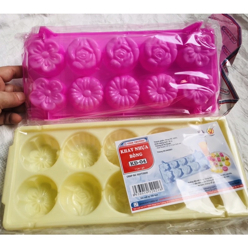 Khay BÔNG HOA làm đá, Đổ rau câu Vĩnh trường