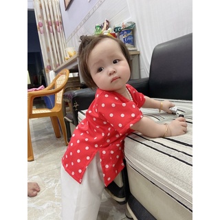 Bà Ba chấm bi cho bé đón Tết 💐