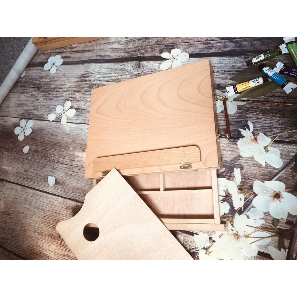 Giá vẽ để bàn kèm khay pha màu HBX-4A