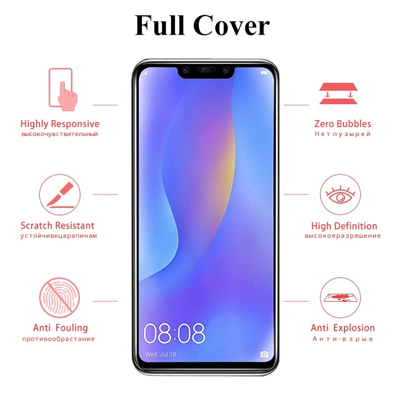 Kính Cường Lực 9D Bảo Vệ Màn Hình Dành Cho Huawei Nova 3 / 3i