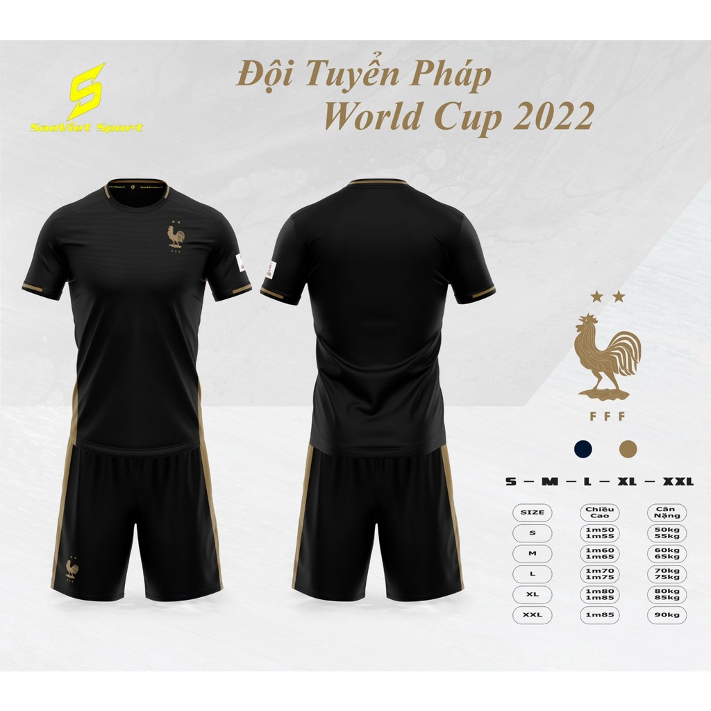 BỘ QUẦN ÁO ĐÁ BANH TUYỂN PHÁP 2022