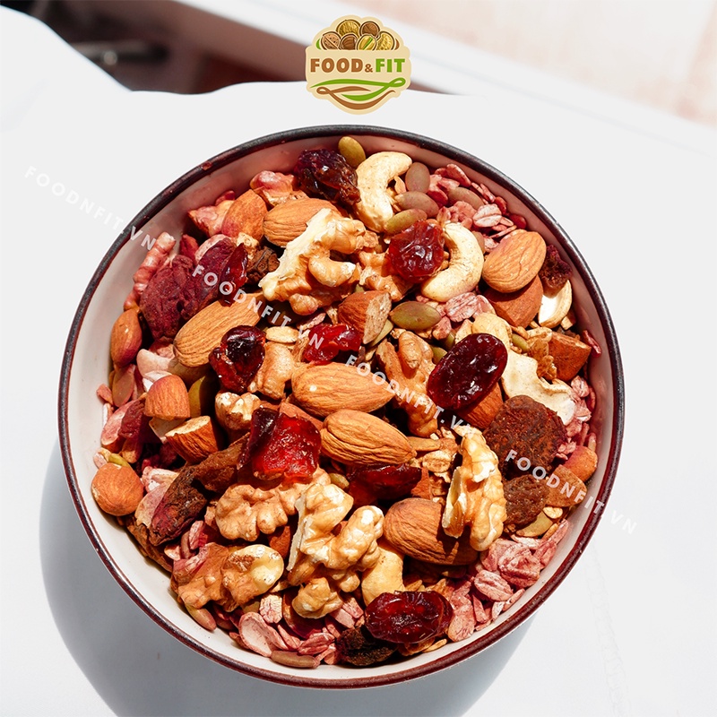 Hạt granola ăn kiêng giảm cân ngũ cốc dinh dưỡng nguyên hạt vị cacao socola by Food&Fit