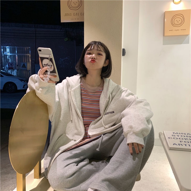 【Yuki】Áo khoác hoodie in chữ nhỏ trước ngực phong cách Hàn Xẻng | BigBuy360 - bigbuy360.vn