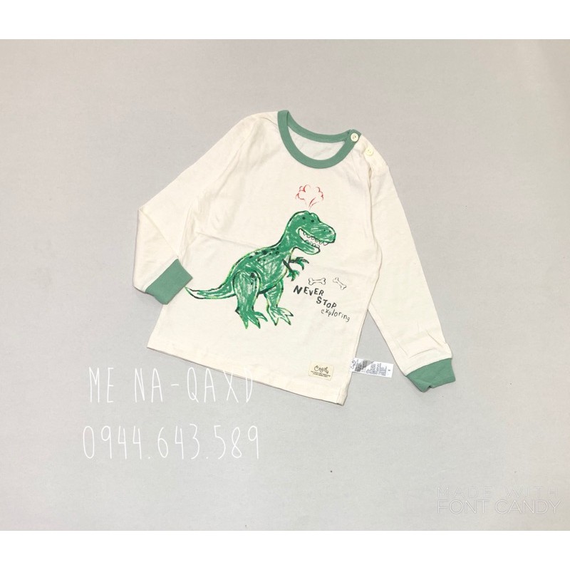 Áo cotton mỏng hình khủng long xanh ppippilong