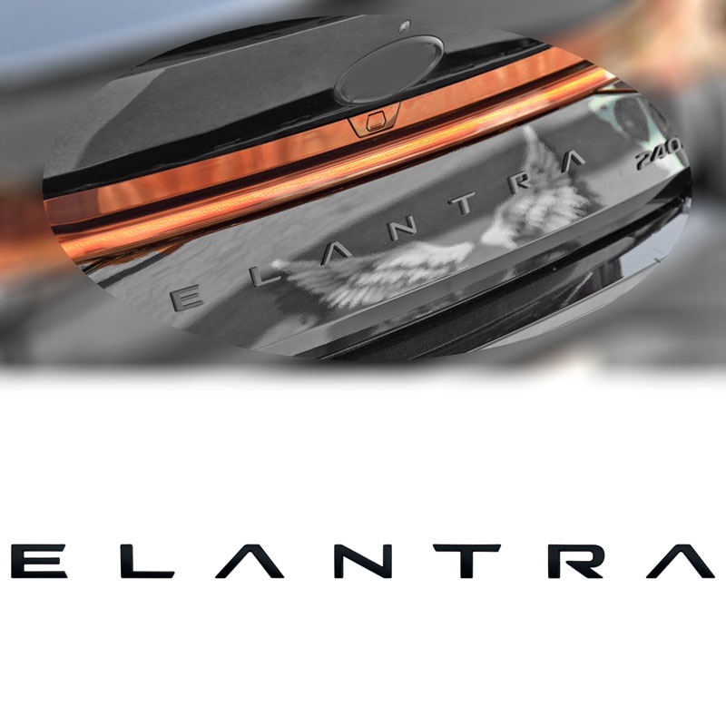 Nhãn Dán Trang Trí Đuôi Xe Hơi In Chữ ELANTRA Bằng ABS Cho Hyundai Solaris ix35 i20 i30 i40 Tucson