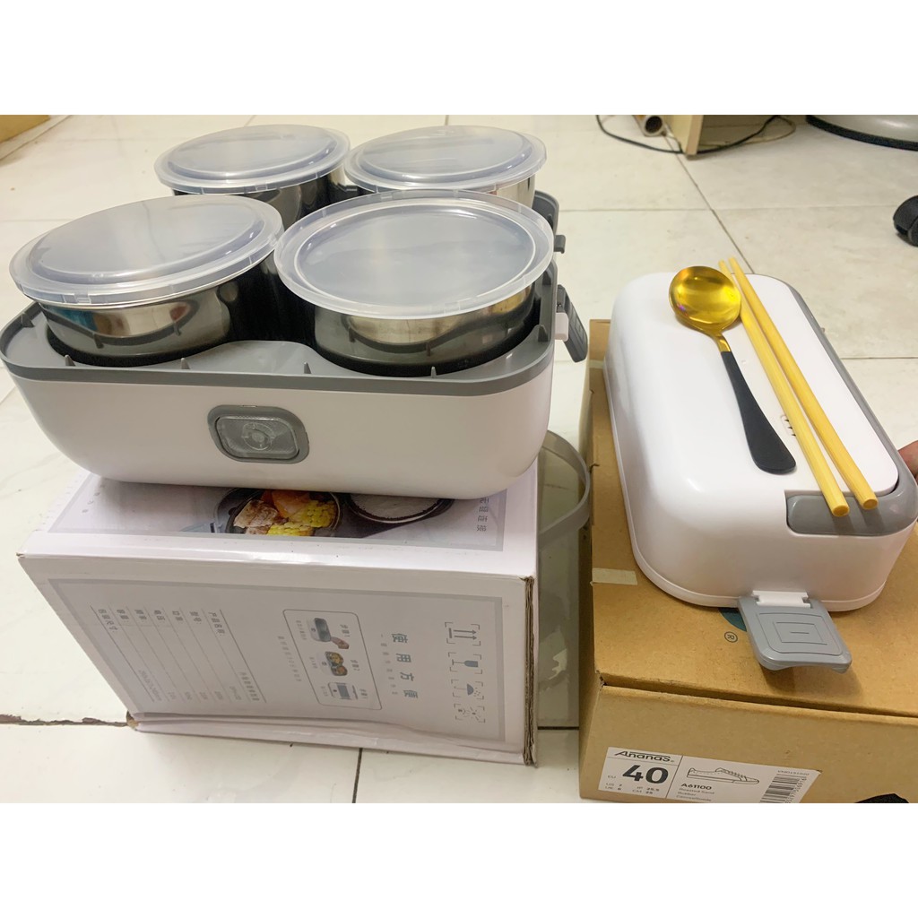 [BH 6 THÁNG] HỘP CƠM MINI VĂN PHÒNG CẮM ĐIỆN GIỮ NHIỆT, NẤU CHÍN THỨC ĂN TIỆN LỢI TẶNG KÈM MUỖNG + ĐŨA | BigBuy360 - bigbuy360.vn