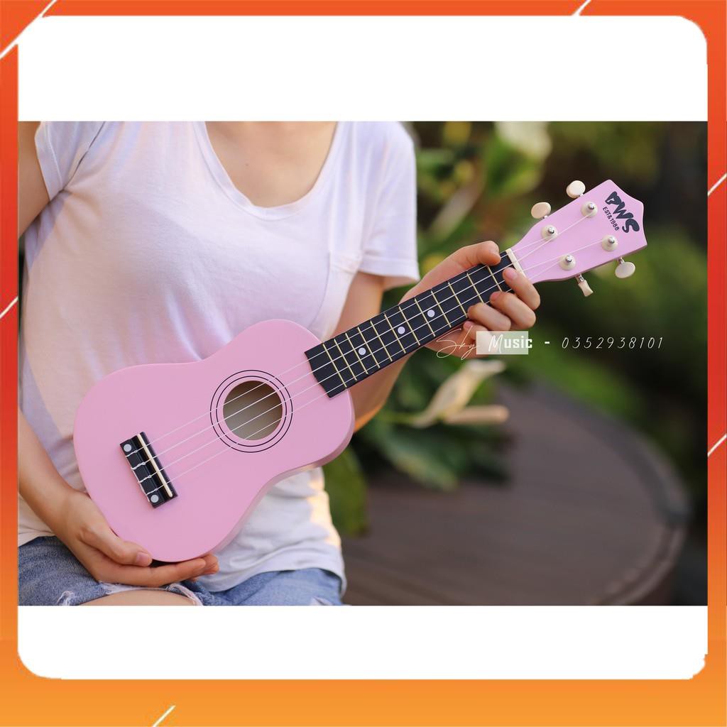 [GIÁ HỦY DIỆT] Đàn Ukulele Soprano 21inch BWS Màu Full Gỗ 100% Cho Người Mới Tập (Tặng full 6 món phụ kiện)