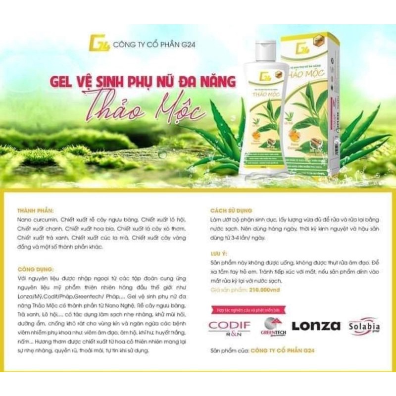 Gel vệ sinh phụ nữ thảo mộc đa năng(date mới)