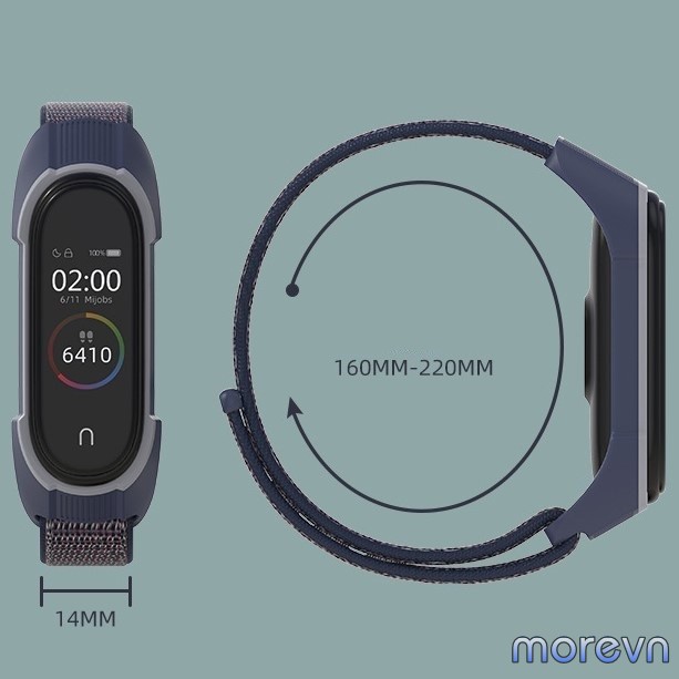 Dây đeo nylon thể thao PULSEIRA Mi band 5, miband 6 chính hãng Mijobs - dây đeo thay thế mi band 6, miband 5 PULSEIRA