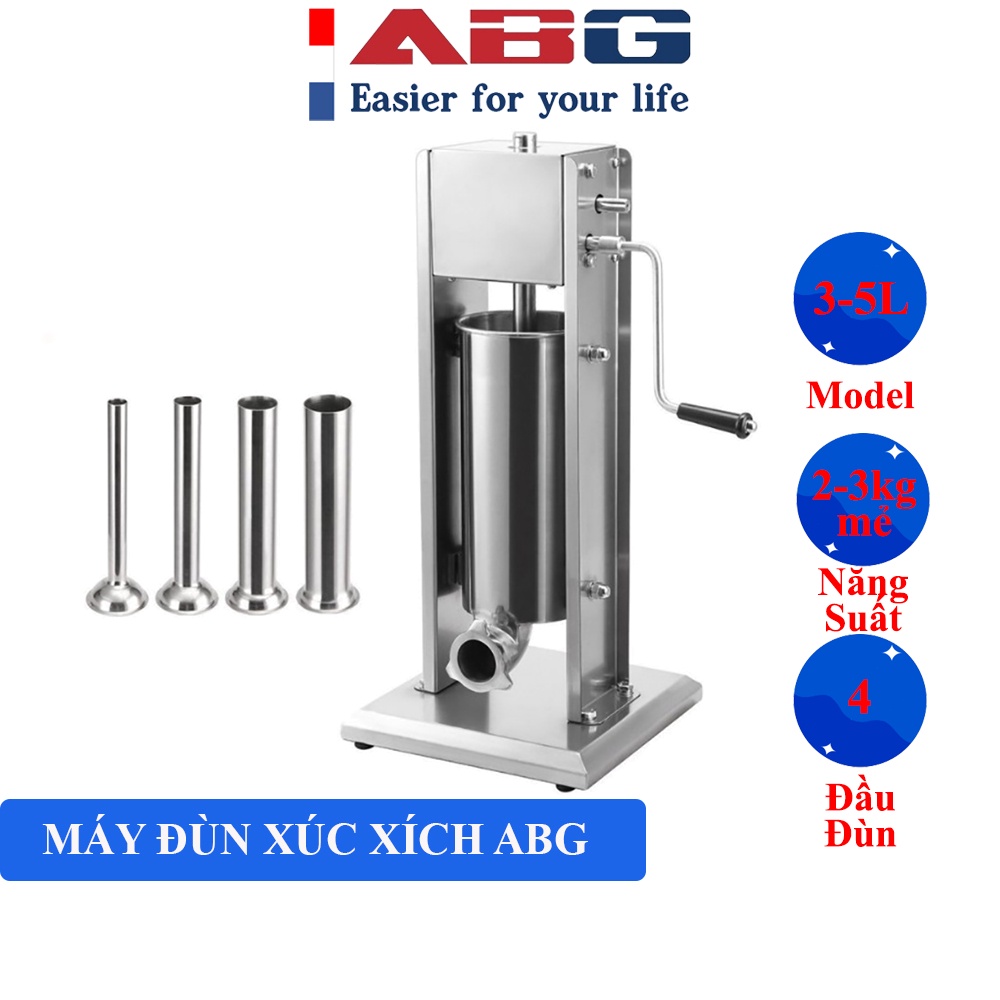 Máy Đùn Xúc Xích ABG Chuyên Dụng Dành Cho Nhà Hàng, Quán Ăn Nhỏ Chế Biến Xúc Xích, Lạp Xưởng