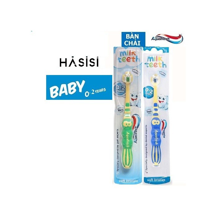 Bàn chải AQUAFRESH - Milk Teeth 0-2 Years (Bàn Chải Em Bé 0-2 Tuổi - Các Màu)