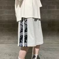 Quần Short Thể Thao Ống Rộng Màu Sắc Tương Phản Thời Trang Mùa Hè Cho Nam