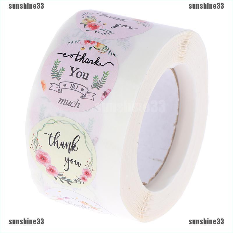 Cuộn 500 Miếng Dán Chữ Thank You Xinh Xắn