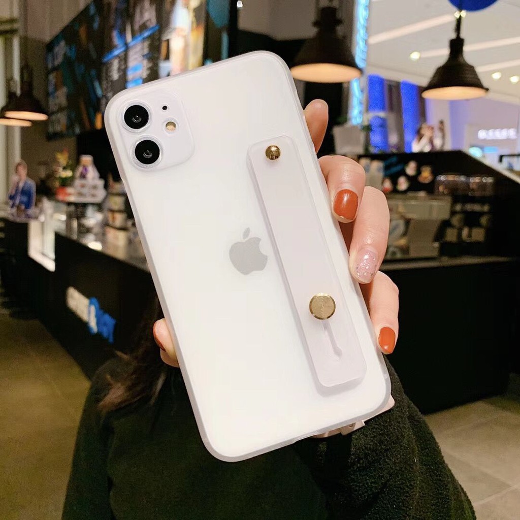 Ốp Lưng Siêu Mỏng Chống Sốc Có Dây Đeo Cho Iphone 11 Pro Max 6s 6 7 8 Plus Xs Max Xr