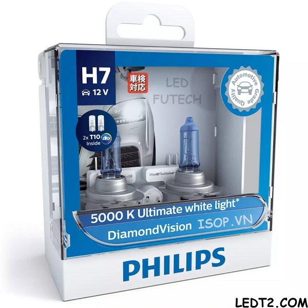 [Mã LIFEAU5SALE giảm 20k đơn 50k] [LEDT2 ISOP] Đèn Halogen Philips tăng trắng White Light [Số lượng: 1 cái]