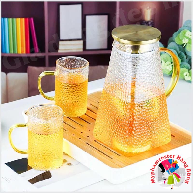 Bình nước nước sần đáy vuông chịu nhiệt cao cấp