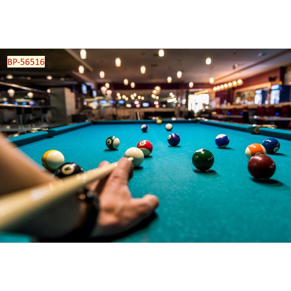 Tranh dán tường 3D Club bida VẢI CANVAS siêu bền, đẹp, giá cả hợp lí