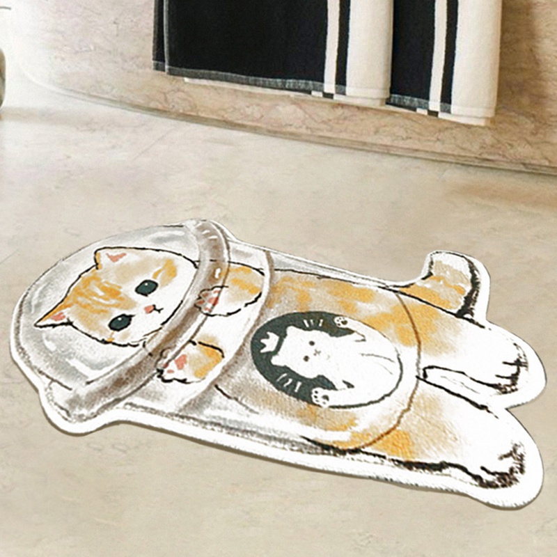Thảm Lót Sàn Trang Trí Phòng Ngủ Hình Mèo