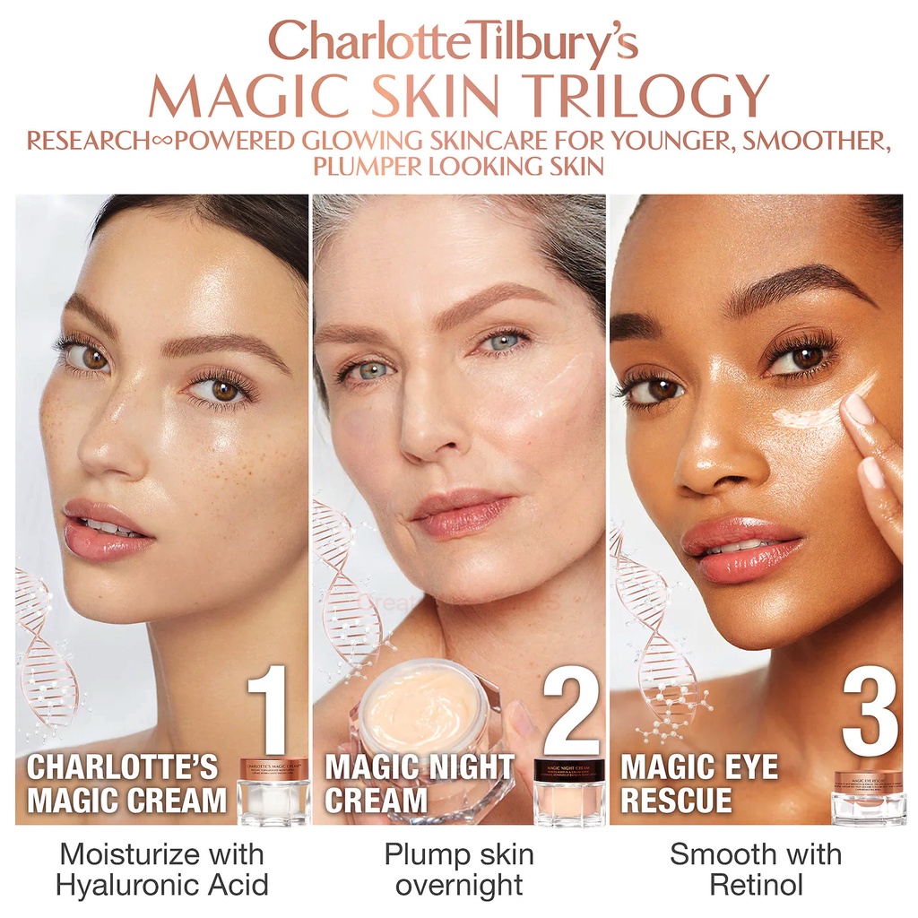 Charlotte Tilbury  Kem Dưỡng Ẩm Magic Cream Moisturizer with Hyaluronic Acid