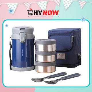 Bộ hộp cơm giữ nhiệt lhc8039blu 2l lock&lock easy carry
