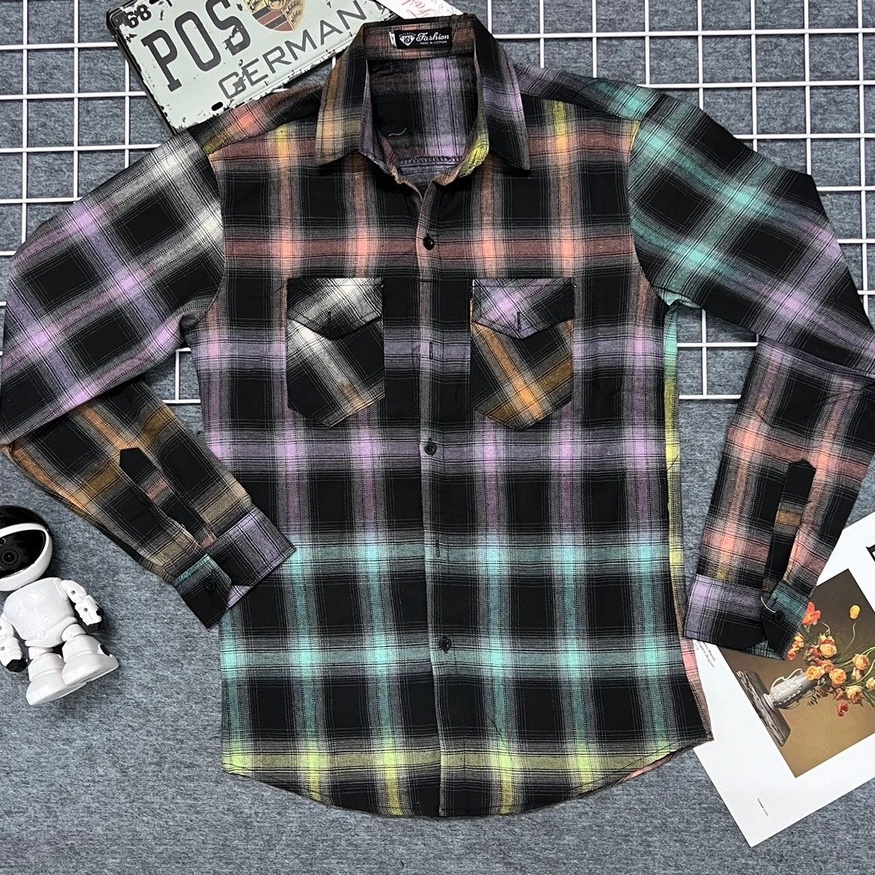Áo sơ mi nam phong cách vân nổi cao cấp (KÈM ẢNH THẬT) chất cotton 100% Lady-Hn Store88 001