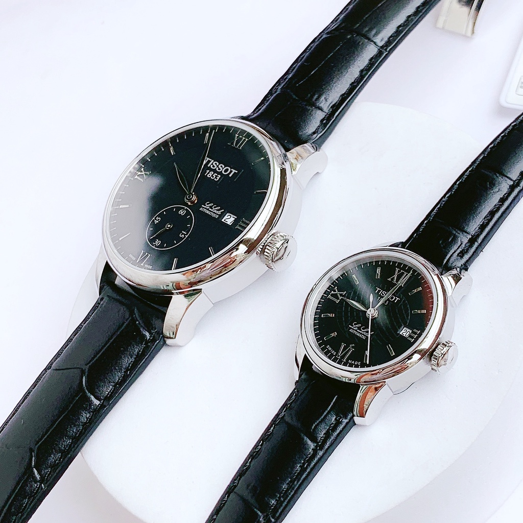 Đồng hồ đôi nam nữ dây da Tissot LeLocle Black T006.428.16.058.01