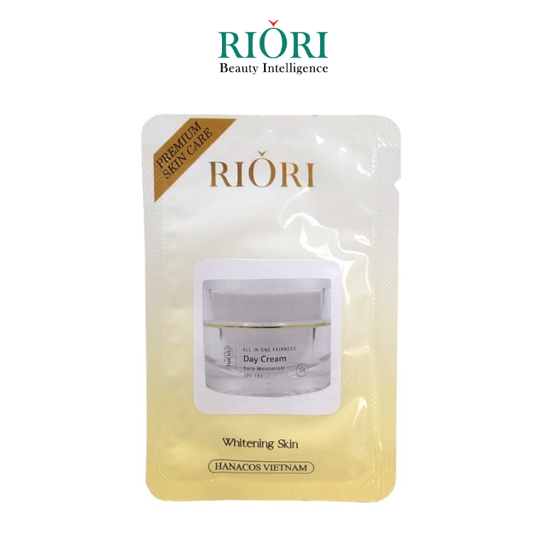 (DẠNG GÓI) Kem Dưỡng Trắng Da Mặt Ban Ngày Chống Nắng RIORI HANA WHITENING DAY CREAM 1.5g