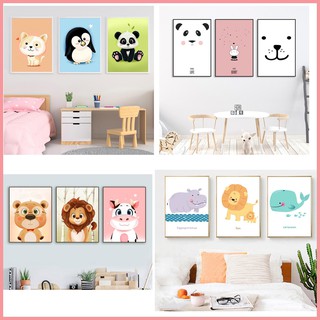 [10 Mẫu] Tranh Treo Tường Phòng Trẻ Em Phong Cách Ngộ Nghĩnh Đáng Yêu - Vải Canvas Cao Cấp, Khung Viền Nổi Siêu Đẹp